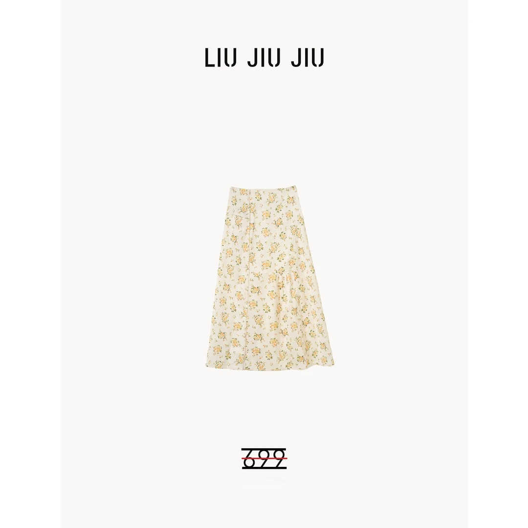 LIUJIUJIU 春季新款花朵设计感包臀裙半身裙百搭显瘦半裙BQ3306L