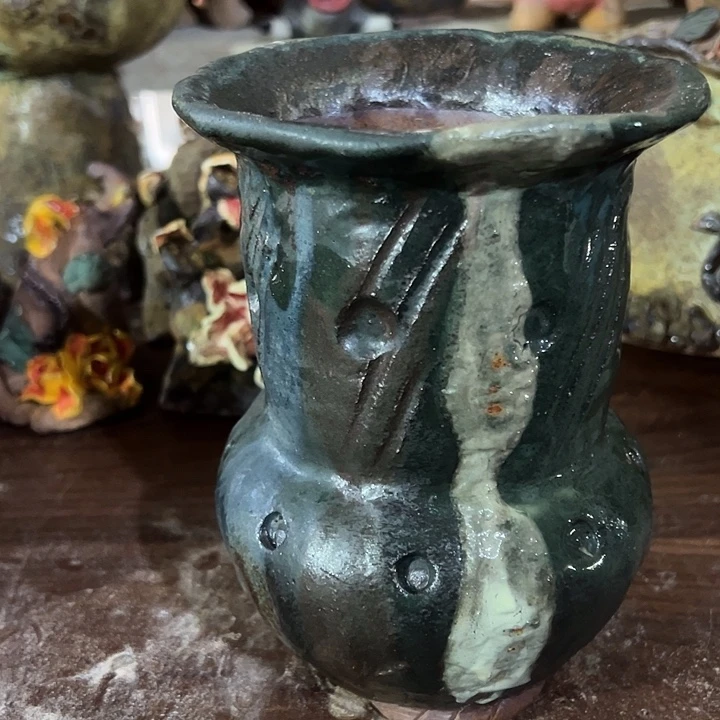 福利手工粗陶高温花器