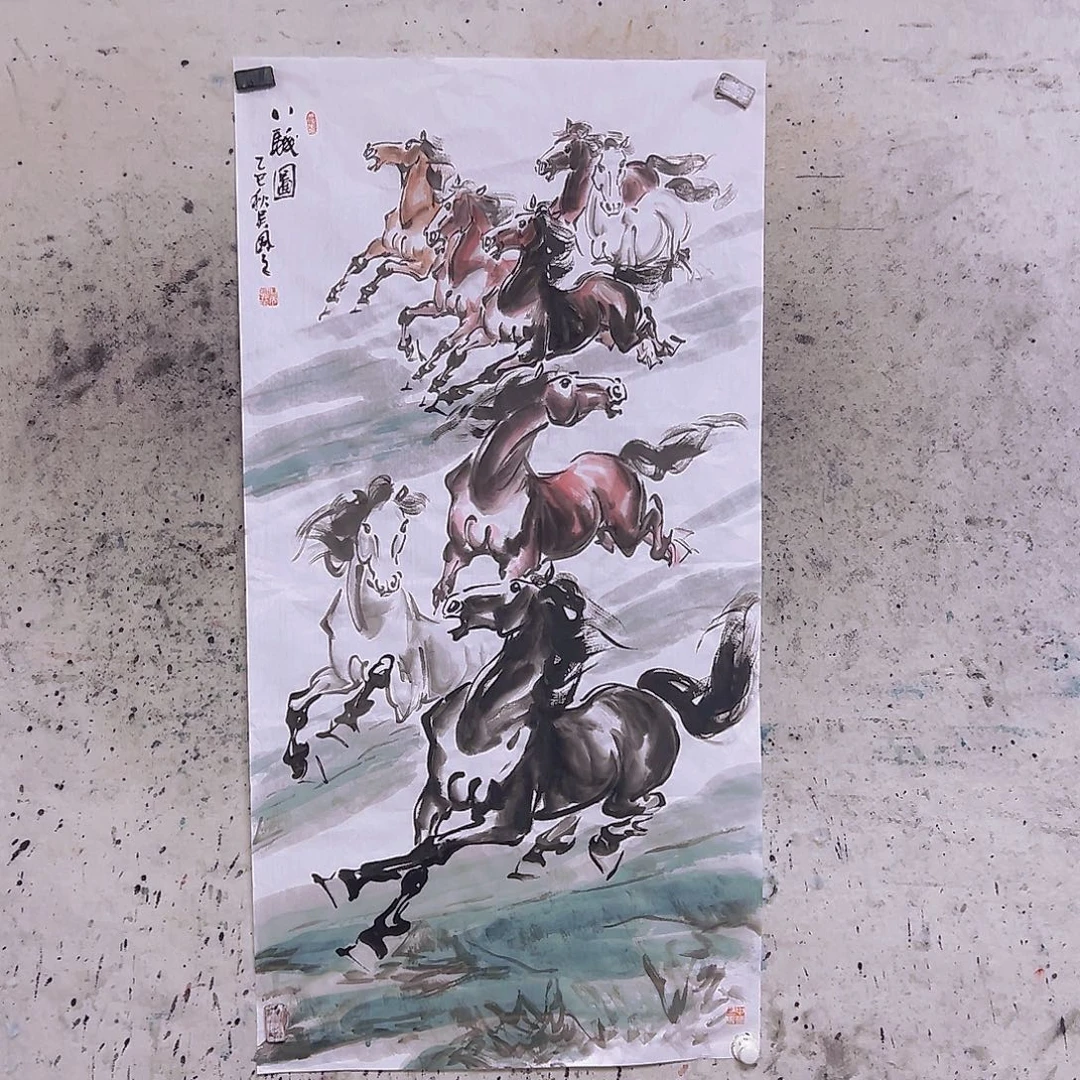 风***散国画三尺138x70cmcm