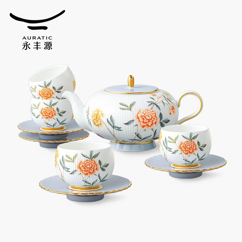 永丰源月亮时光10头茶具4人位轻奢可爱家用创意简约大容量欧式