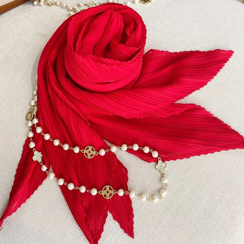 阿琪家四季可用薄款百搭长款洋气度假风秋冬保暖围巾披肩高档纯色