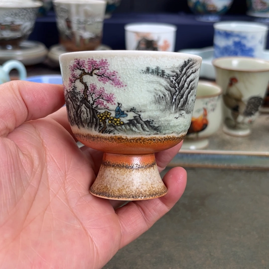 瓷杯子我们观山观水观自在