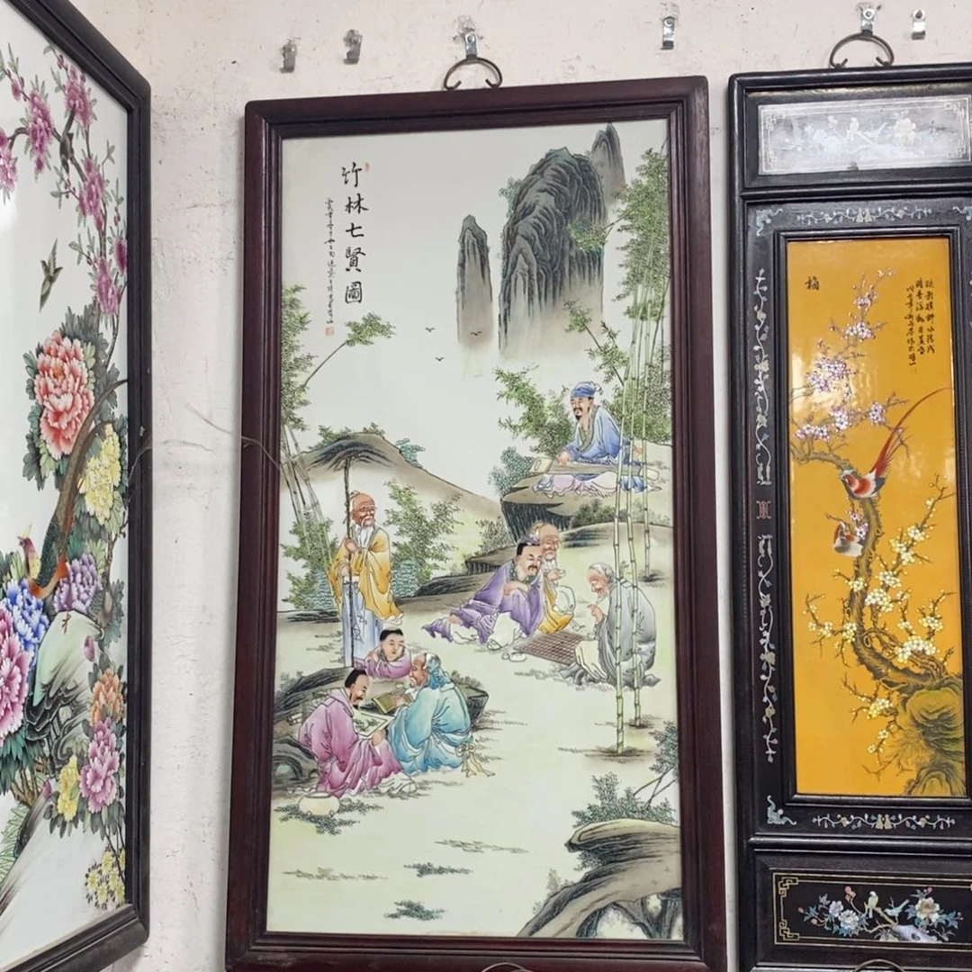 瓷片120*66 景德镇瓷板画柴窑烧制