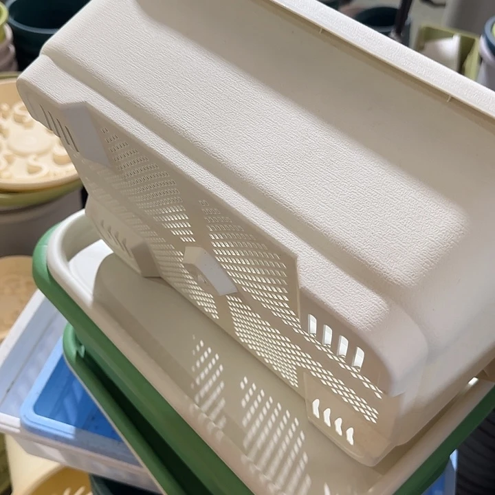 新款菜盆长度39带托灰白4套