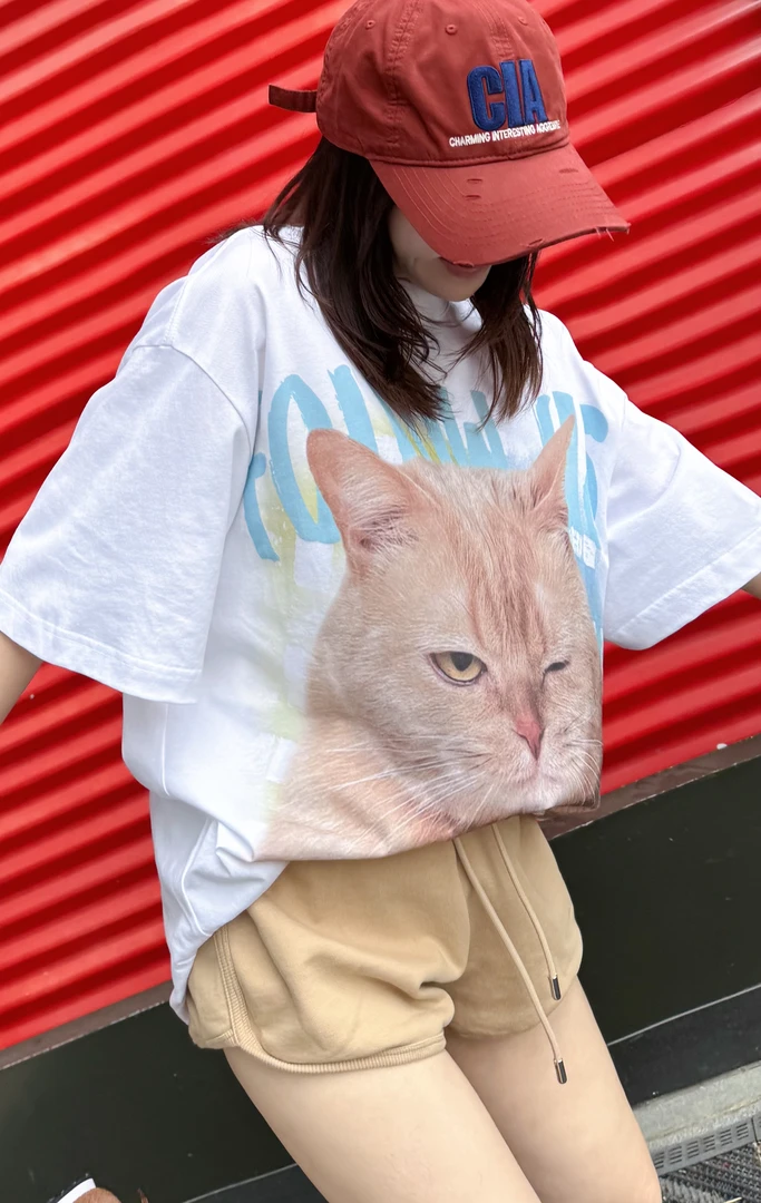 猫猫宽松洋气T恤