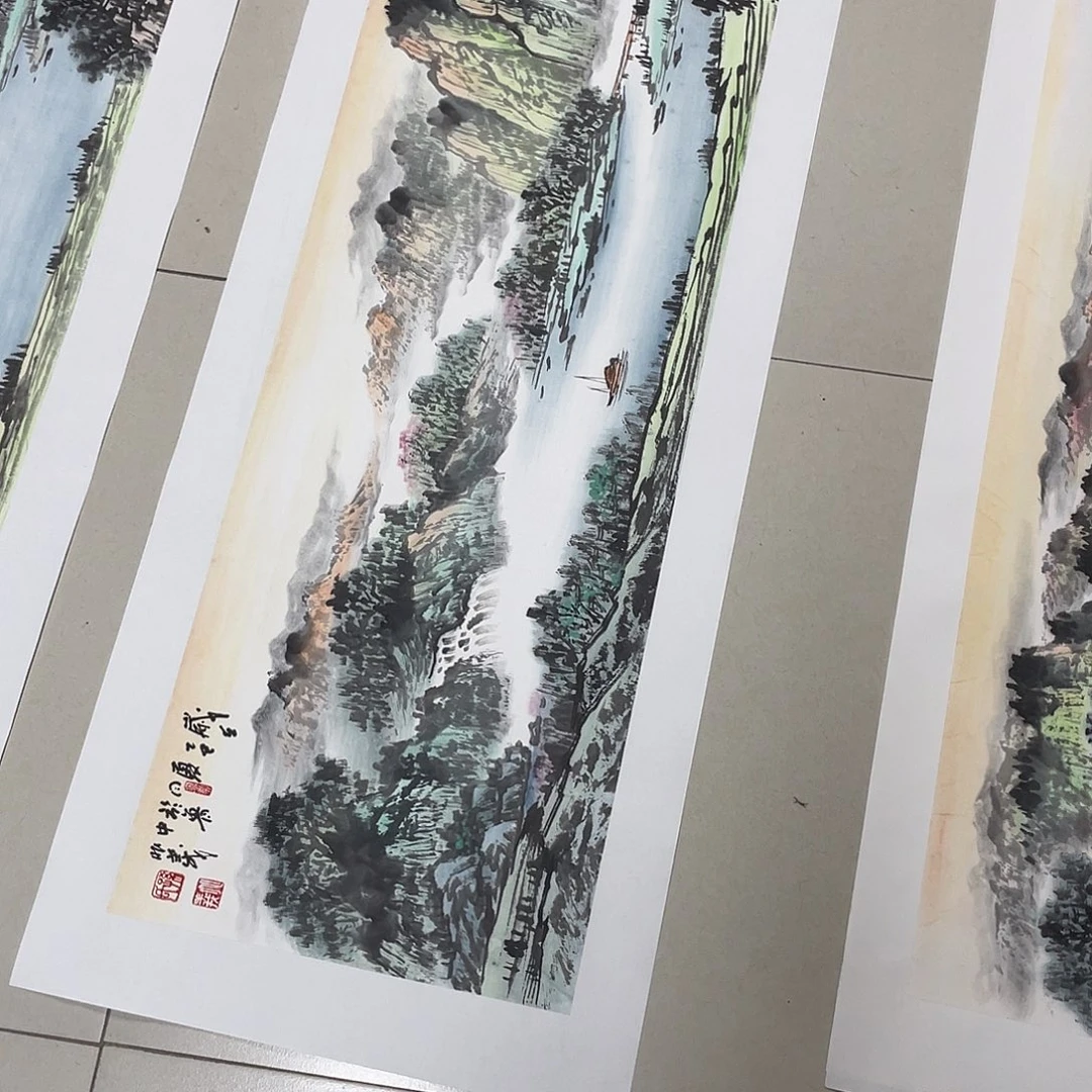 沧***粟国画四尺对开画芯 捡漏