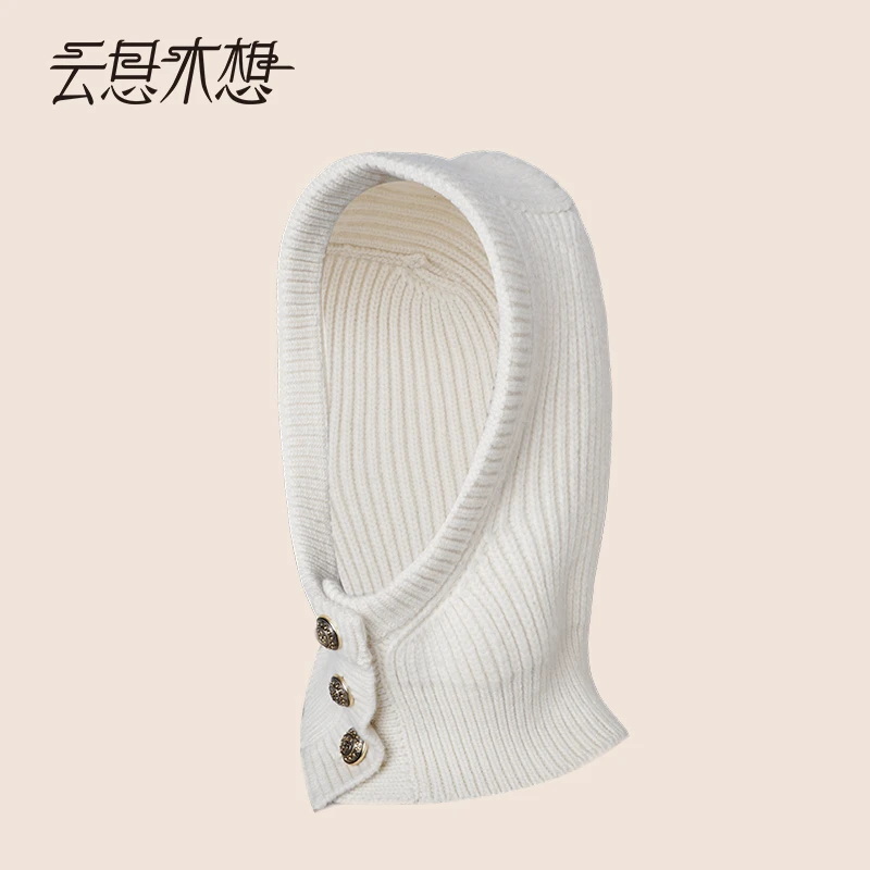 Ysimo-X云思木想 牡丹雪冠 新款保暖100羊毛针织帽子14206