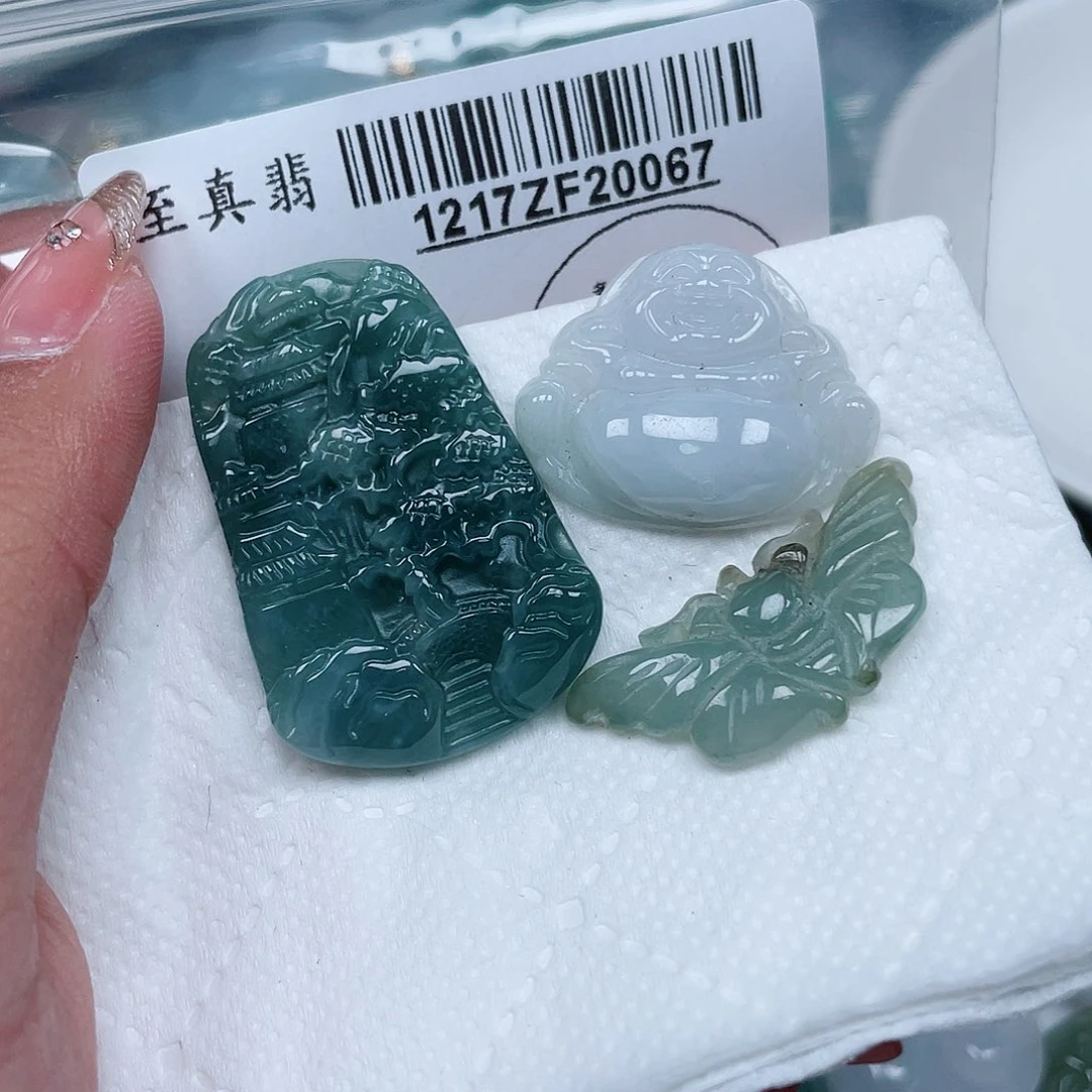 翡翠未镶嵌吊坠(不含链)