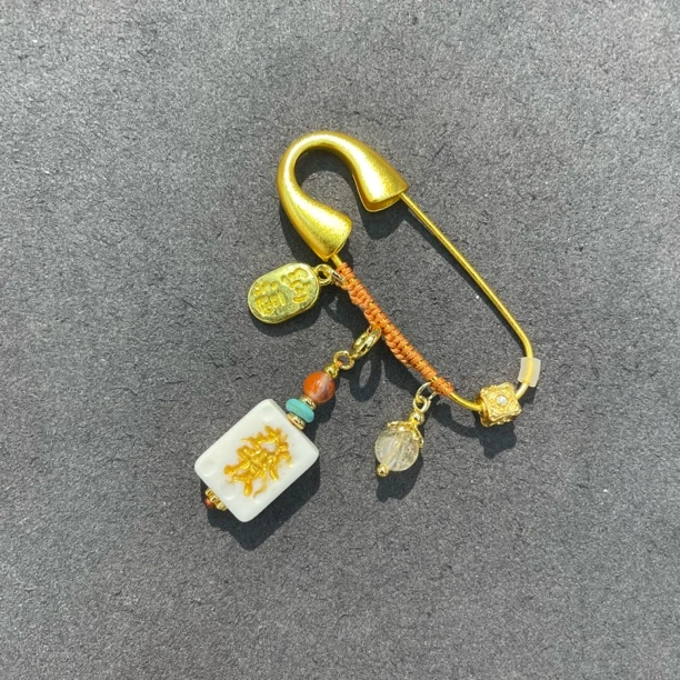 铜合金木质胸针 C177-时尚发发胸针一个0002