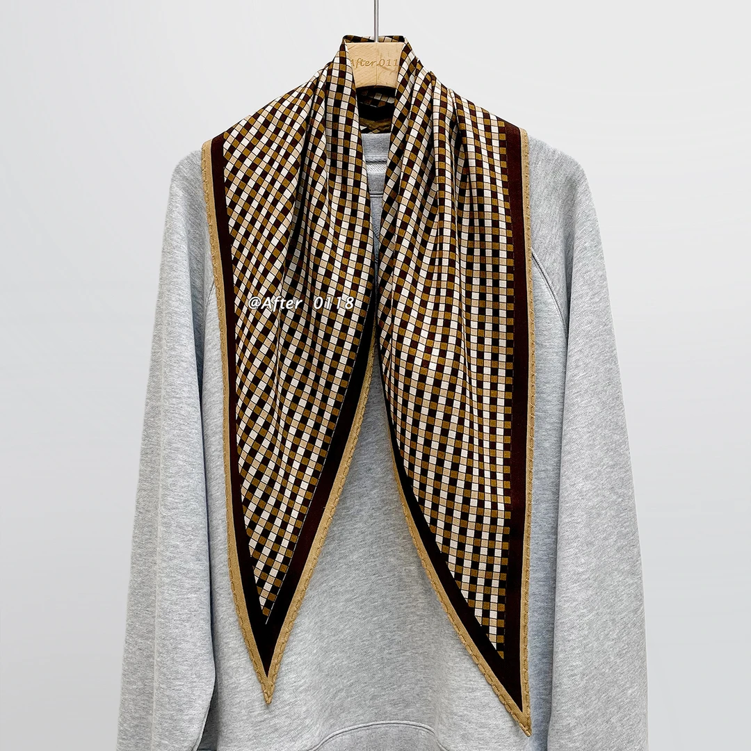 After【蜜糖方块】百搭时尚通勤风100羊毛菱形巾围巾丝巾披肩女