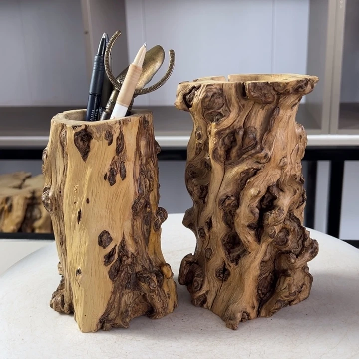 木石榴木榴疤茶桶笔筒