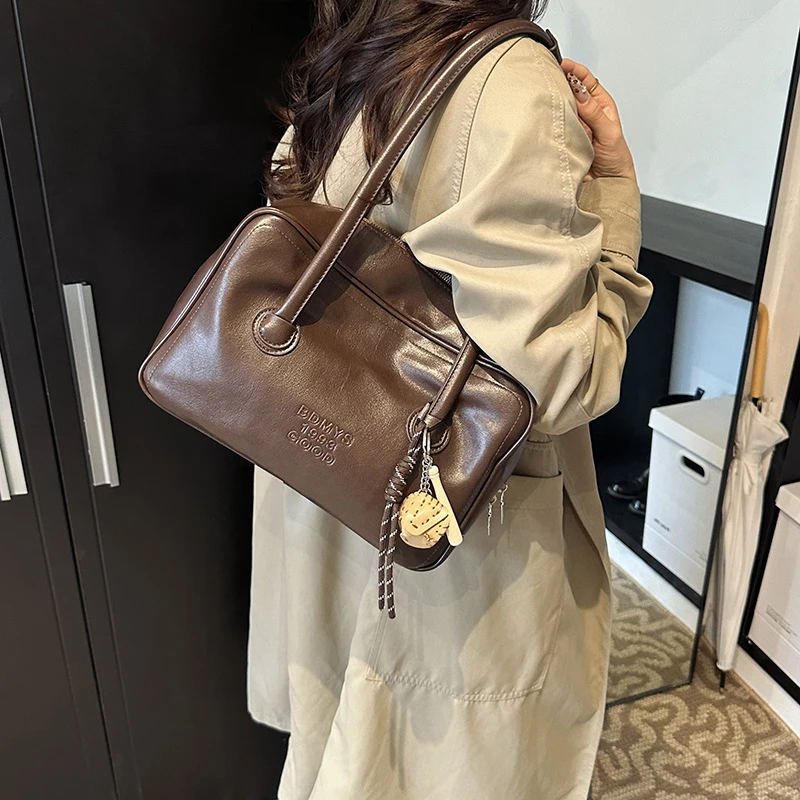 左九女包小众复古质感腋下包包女bags2025秋季新款大容量托特包单