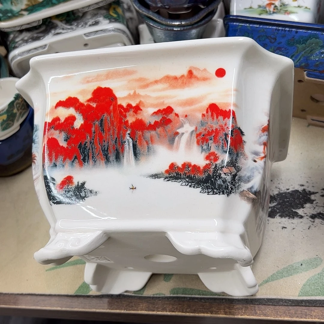 紫砂花盆731号瑕疵22/14cm介意勿拍