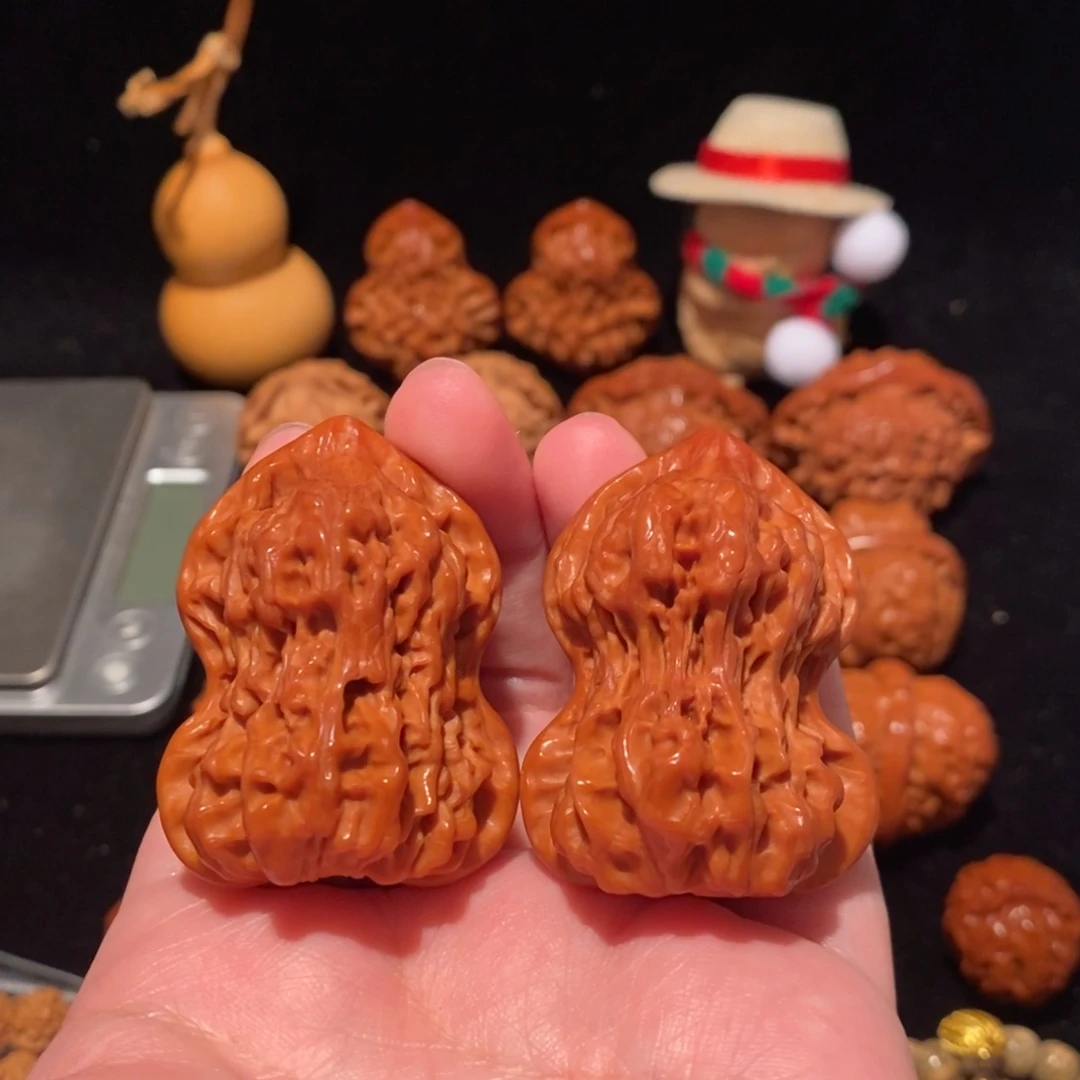 文玩核桃把件35尺官帽福禄467