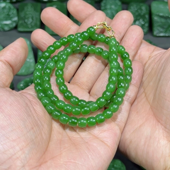 和田玉（碧玉）颈饰未镶嵌一*茶