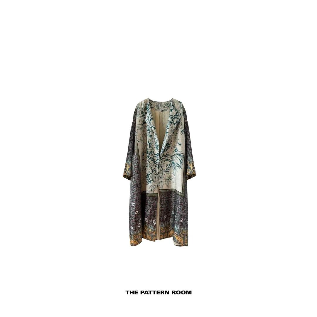 The pattern room | 新秩序丹青勾勒融合印花真丝开衫