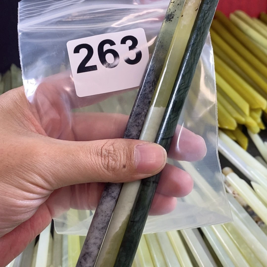 未镶嵌蛇纹石玉发簪