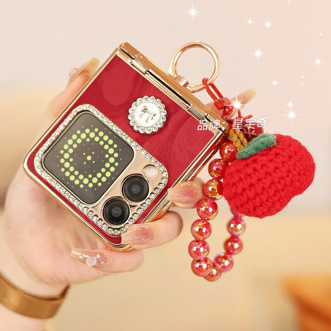 马年红色适用华为novaflips手机壳斜挎折叠防摔nova flips女款S