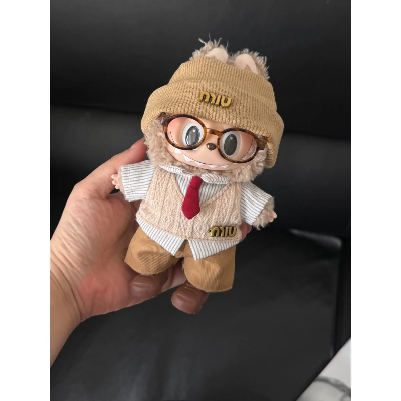 仅衣服】labubu欢乐娃衣衬衫裤子帽子套装一二三代拉布布衣服