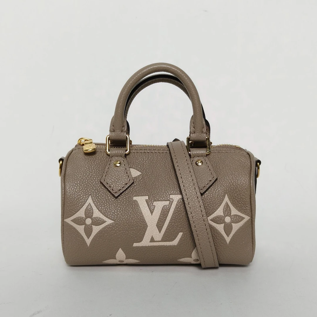 99新 LouisVuitton/路易威登 【念念】Speedy Nano 16 大象灰包