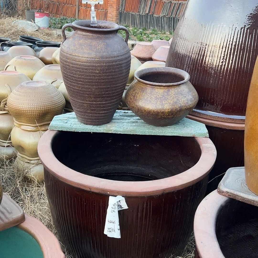 紫砂花盆整套流水罐