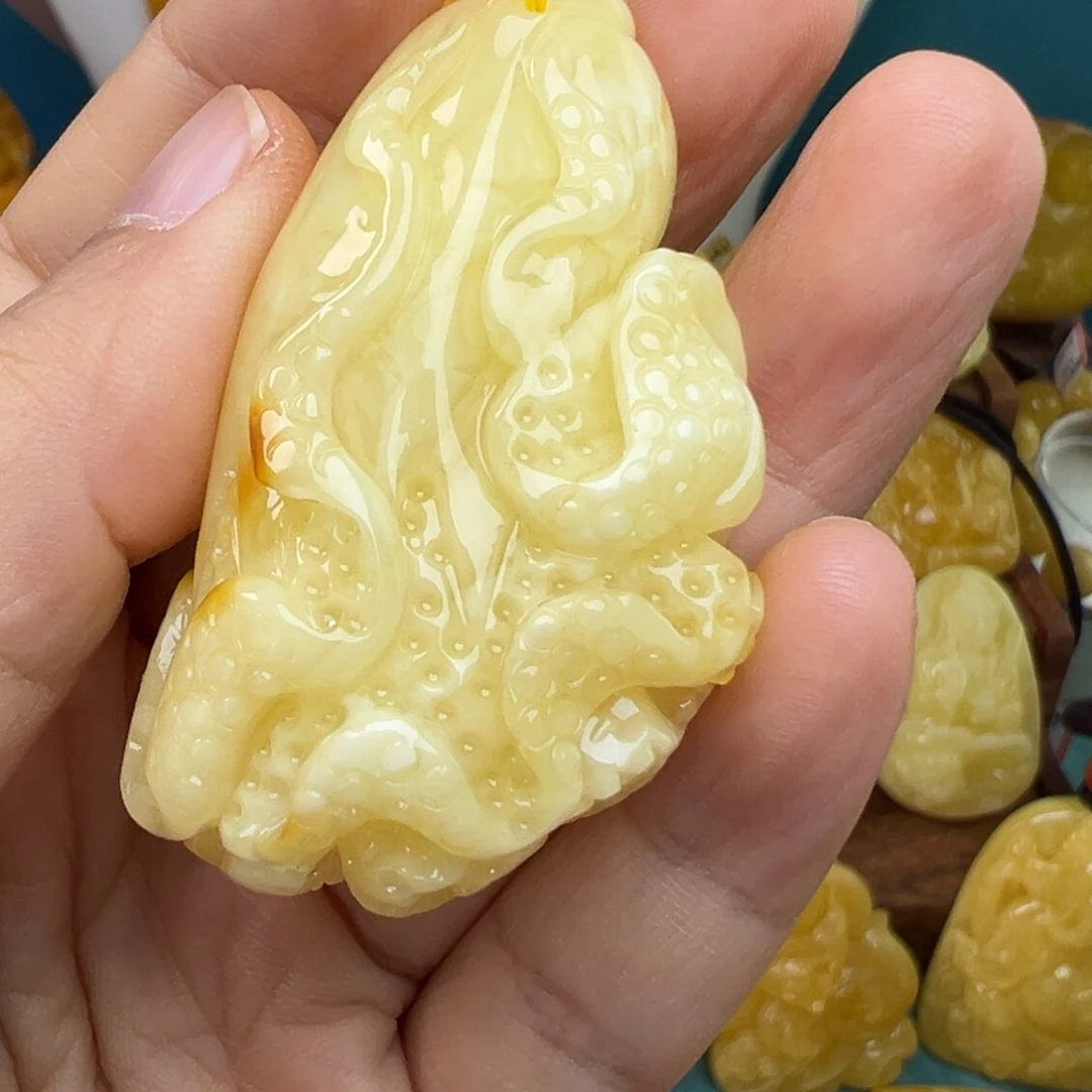 蜜蜡吊坠(不含链)未镶嵌z*c