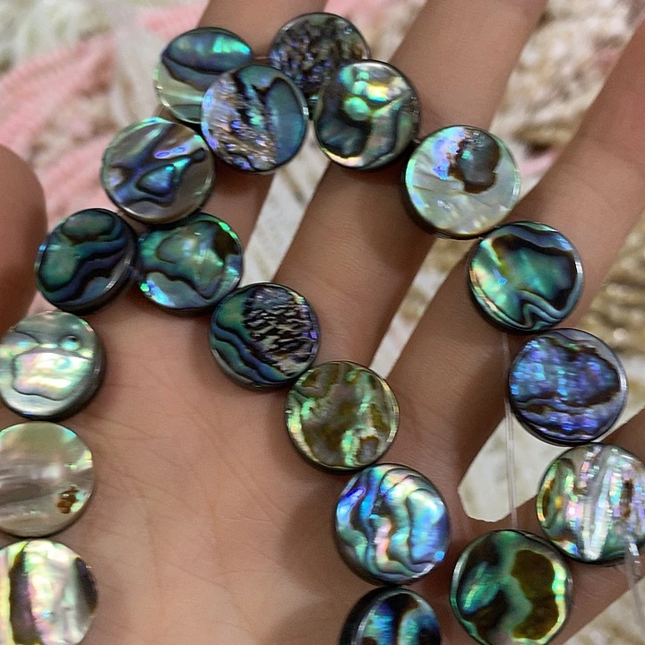 2颗14mm鲍鱼贝圆片