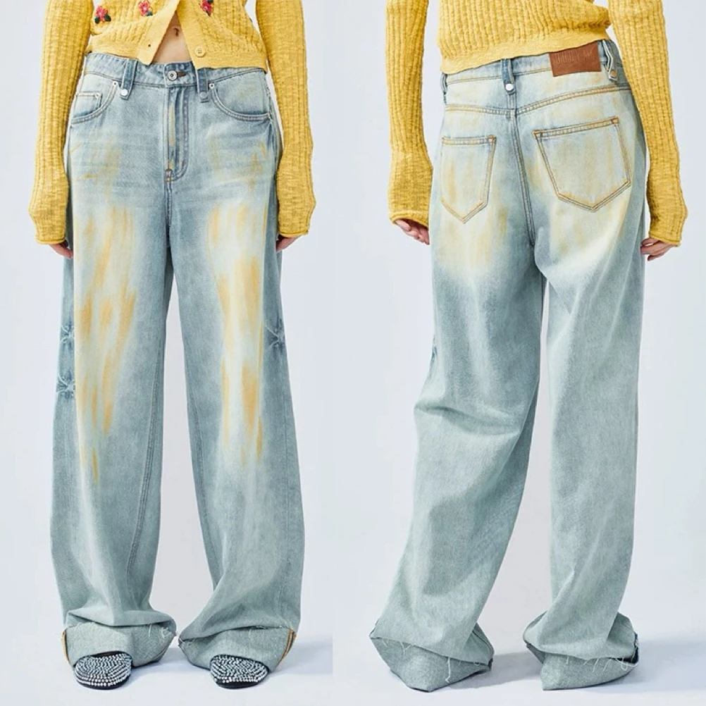 2103 复古牛仔裤 文艺款‌ 像被时光吻过的牛仔裤，卷起半寸旧时光”