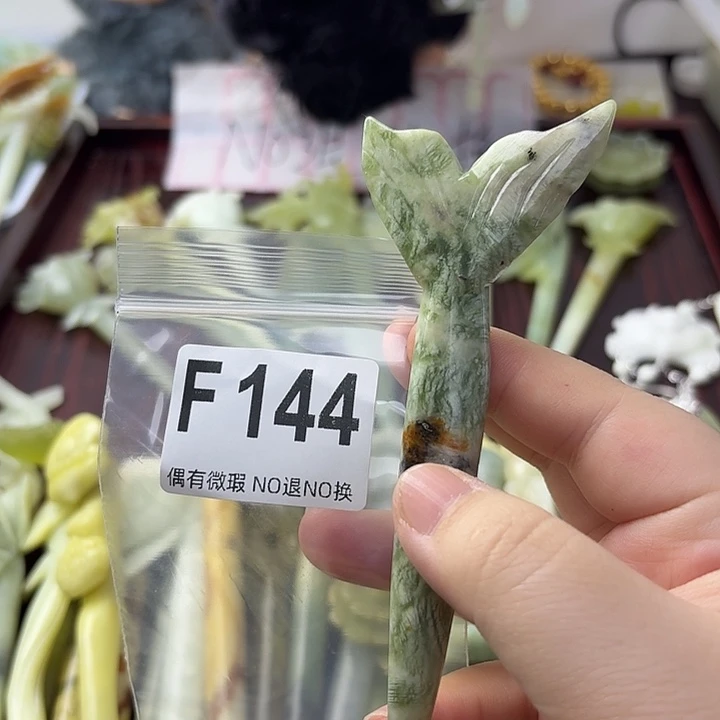 蛇纹石玉合金发饰