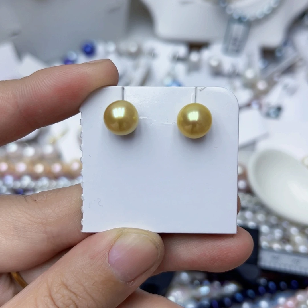 淡水珍珠耳饰银S925镶嵌