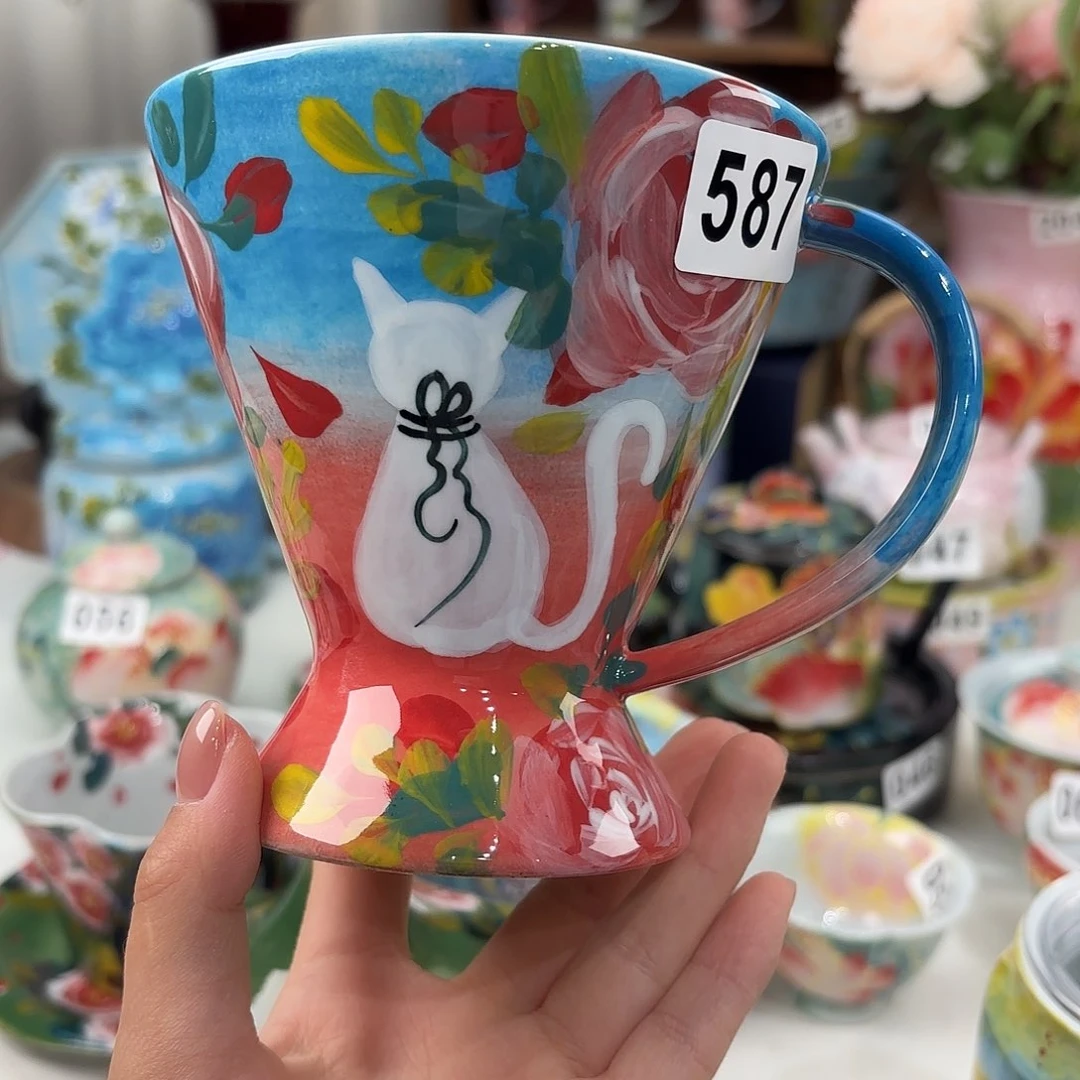 景德镇手绘高温釉下彩陶瓷茶具