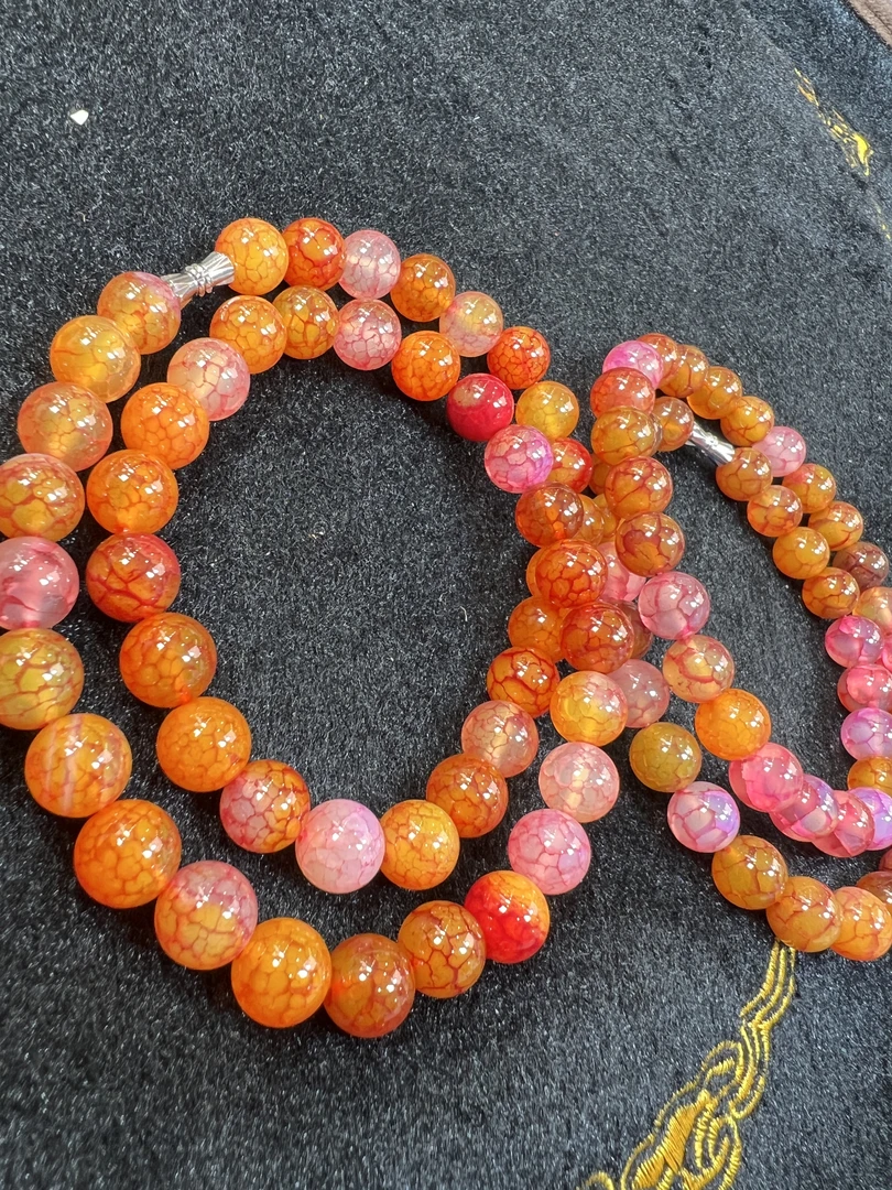 S1839【福嘟嘟珠宝】地宫龙王血玛瑙桶珠项链-多样性只发一件