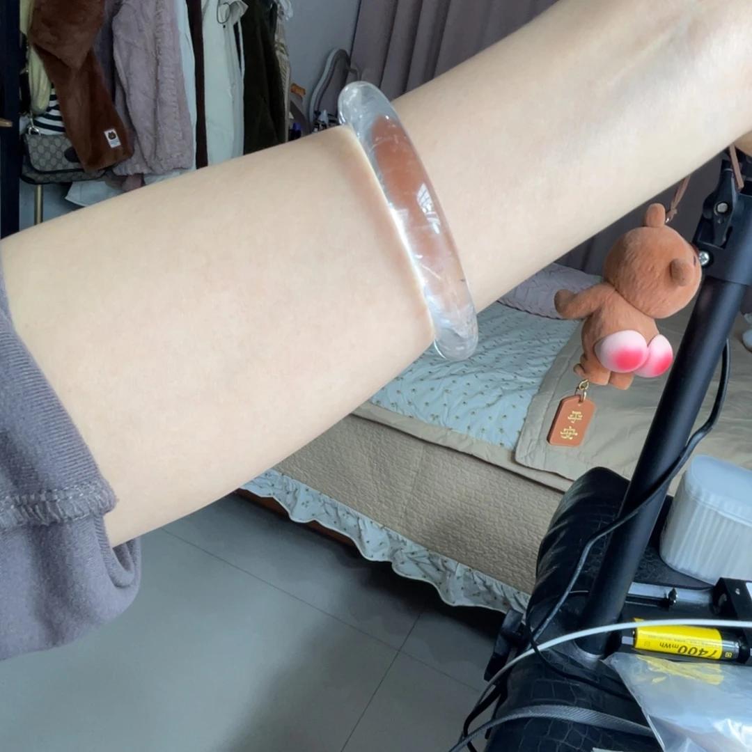 手镯水晶未镶嵌手镯62.5圈口9号