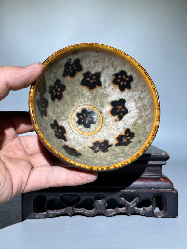 吉州窑，剪纸贴花碗！