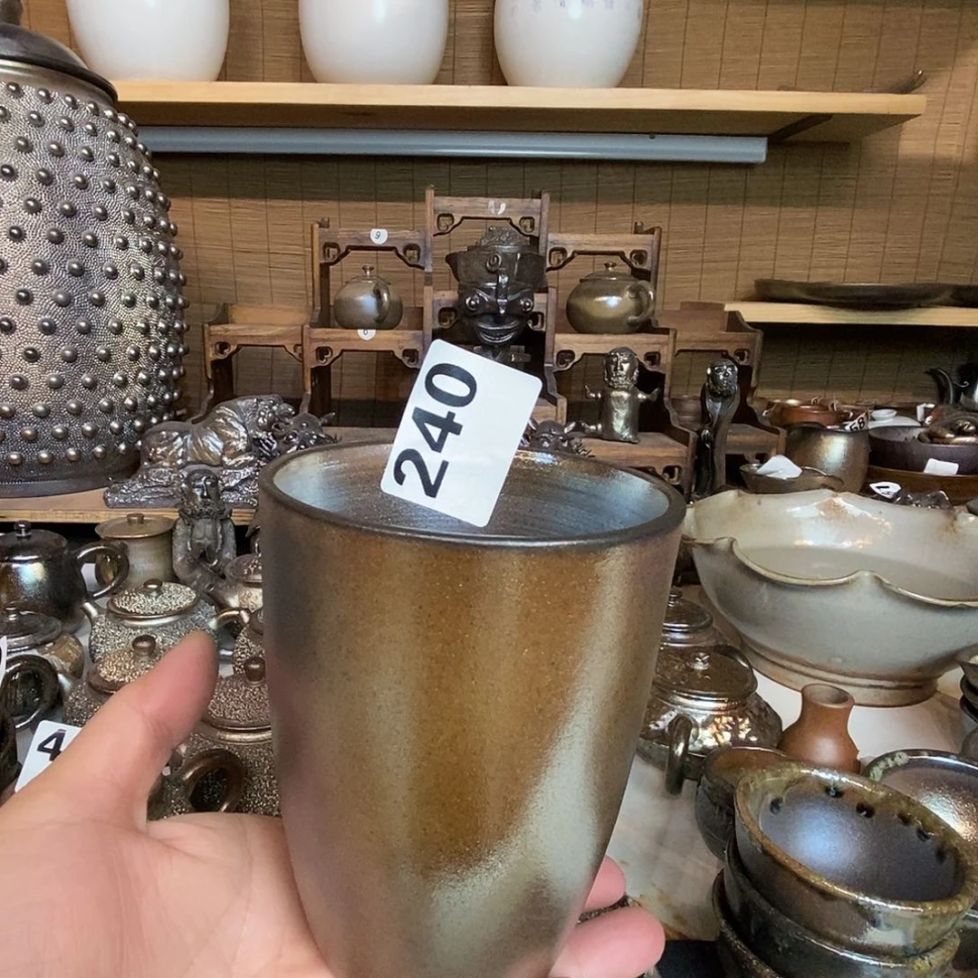 高温柴烧陶泥可乐杯