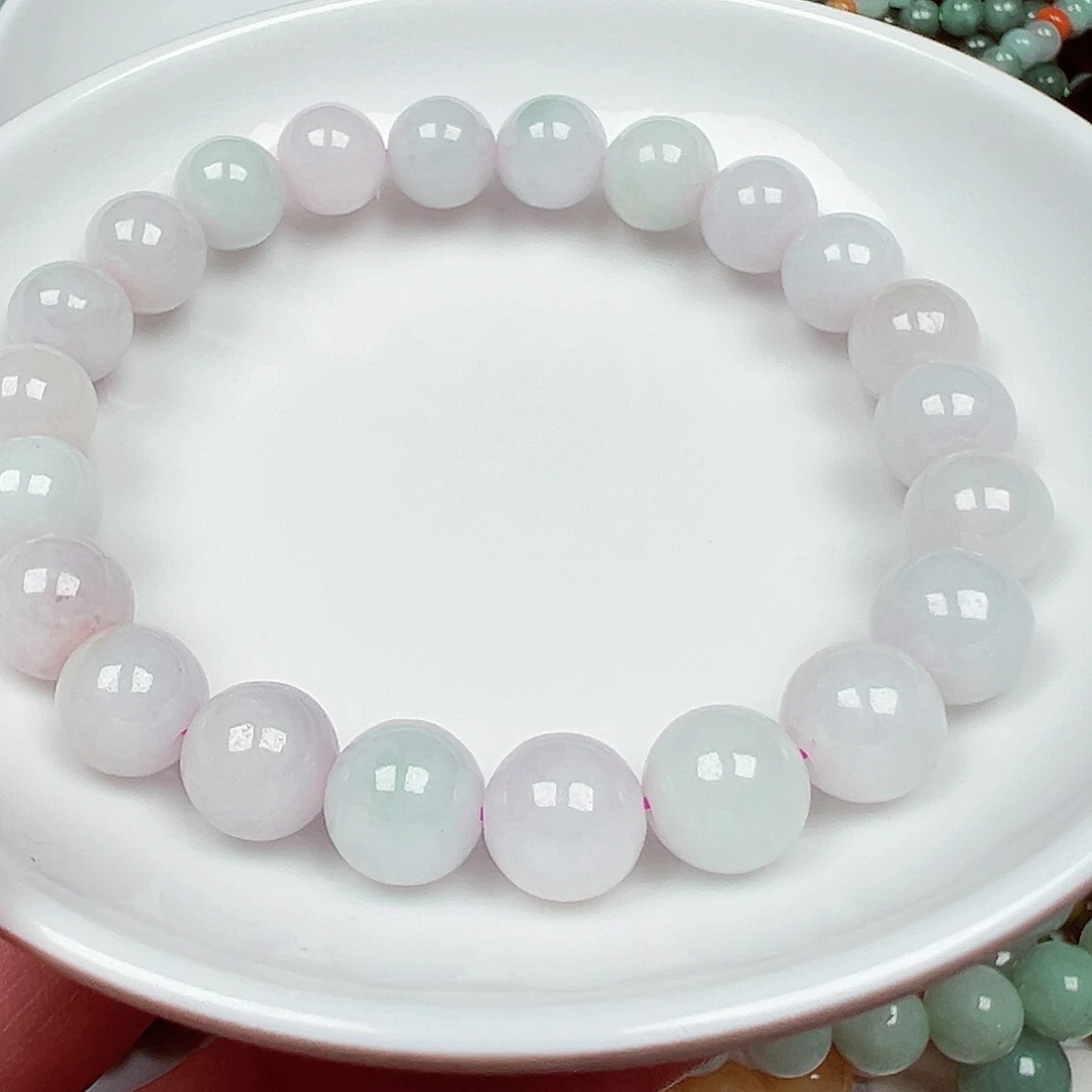 天***色翡翠散珠货主老华