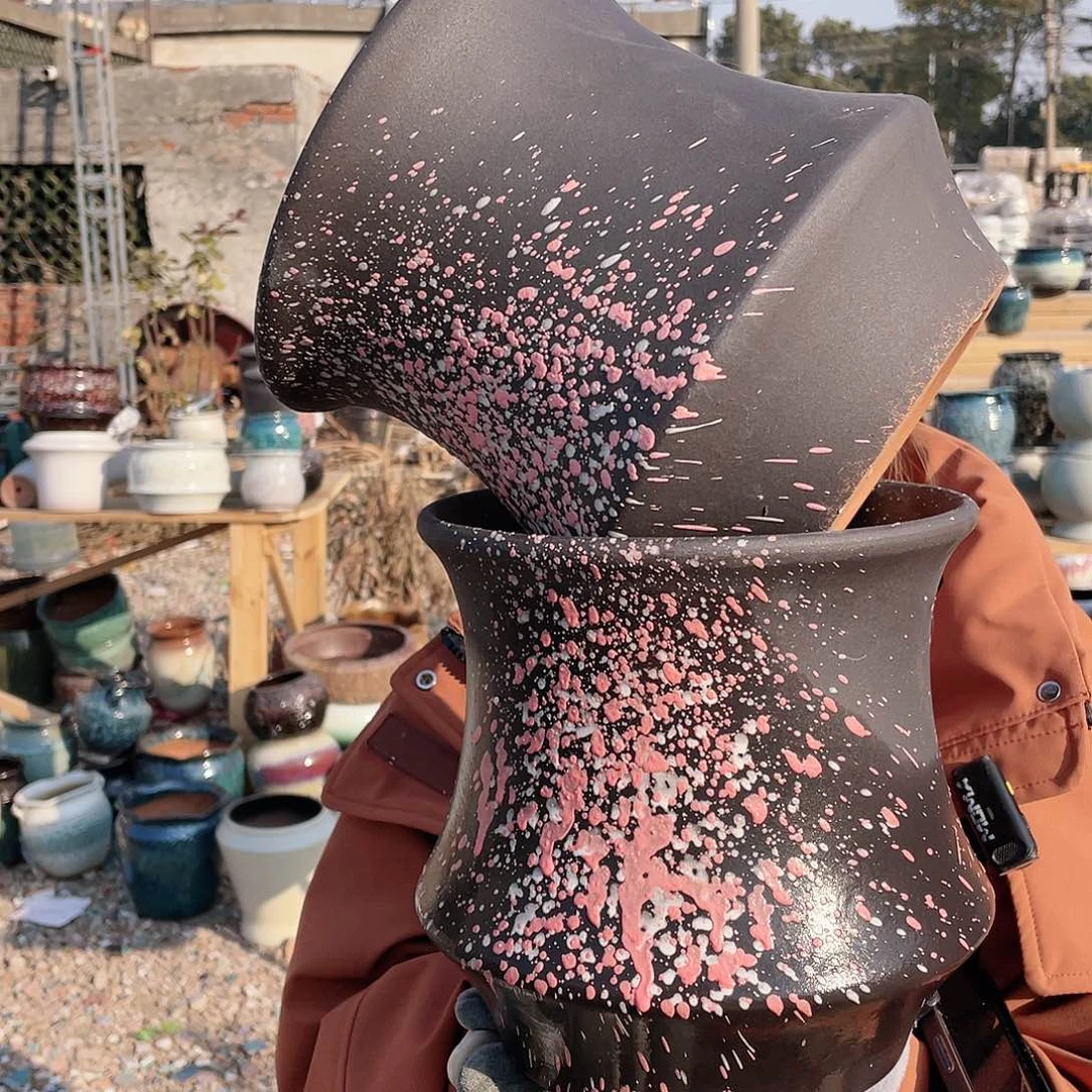 红陶王嫂花盆0119-193