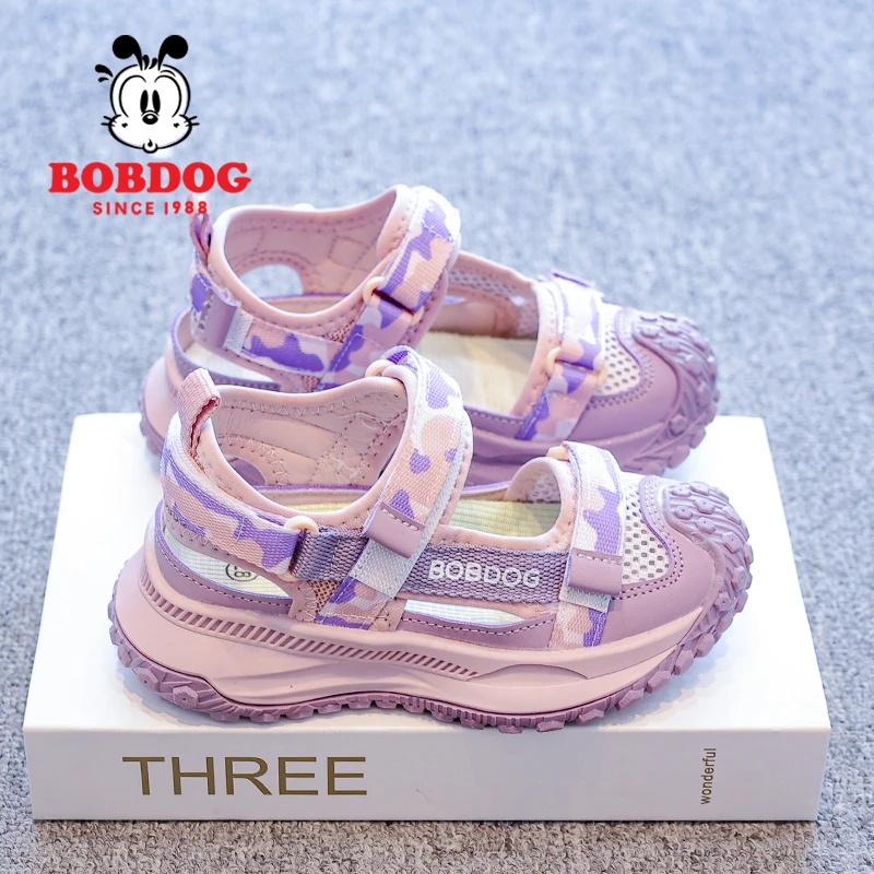 Bobdog/巴布豆溯溪鞋儿童凉鞋2025夏女童包头凉鞋男童户外涉水鞋