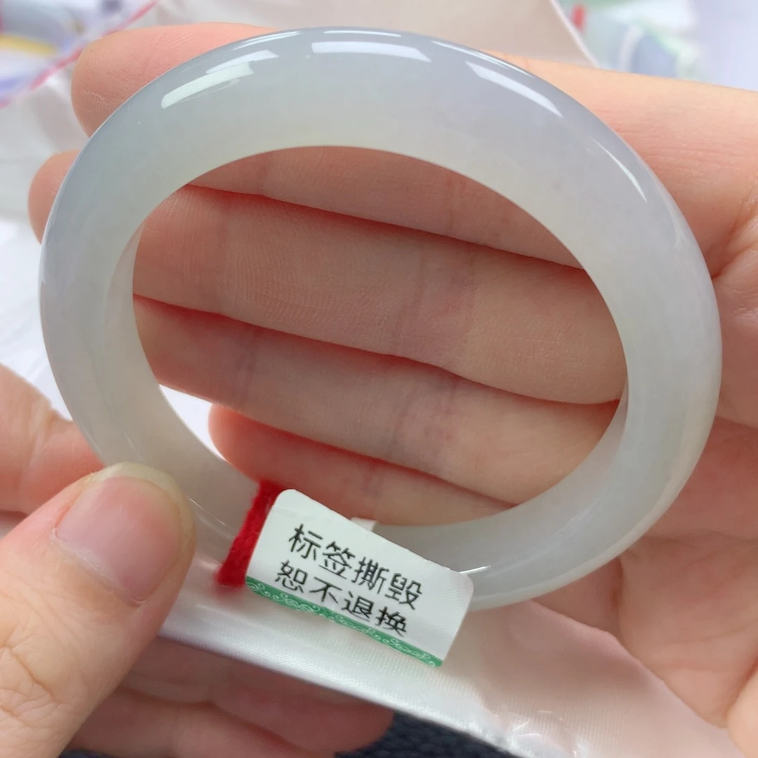 翡翠手镯未镶嵌缅甸天然翡翠手镯54圈口