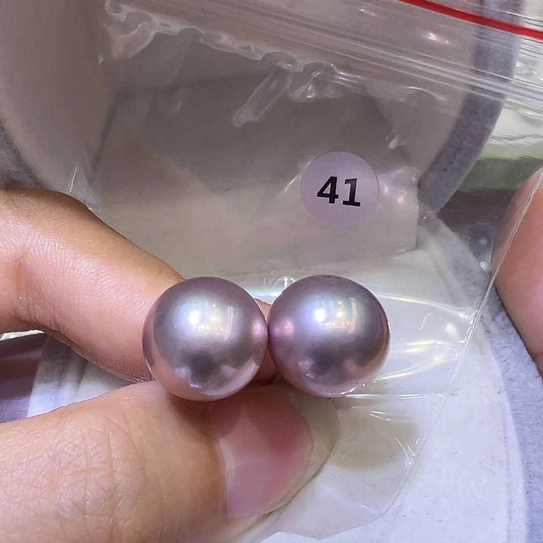 淡水珍珠耳饰银S925镶嵌