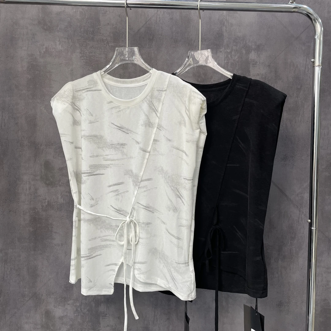 月月推荐 /506 夏季新款女装设计师款女士无袖T恤洋气百搭时尚