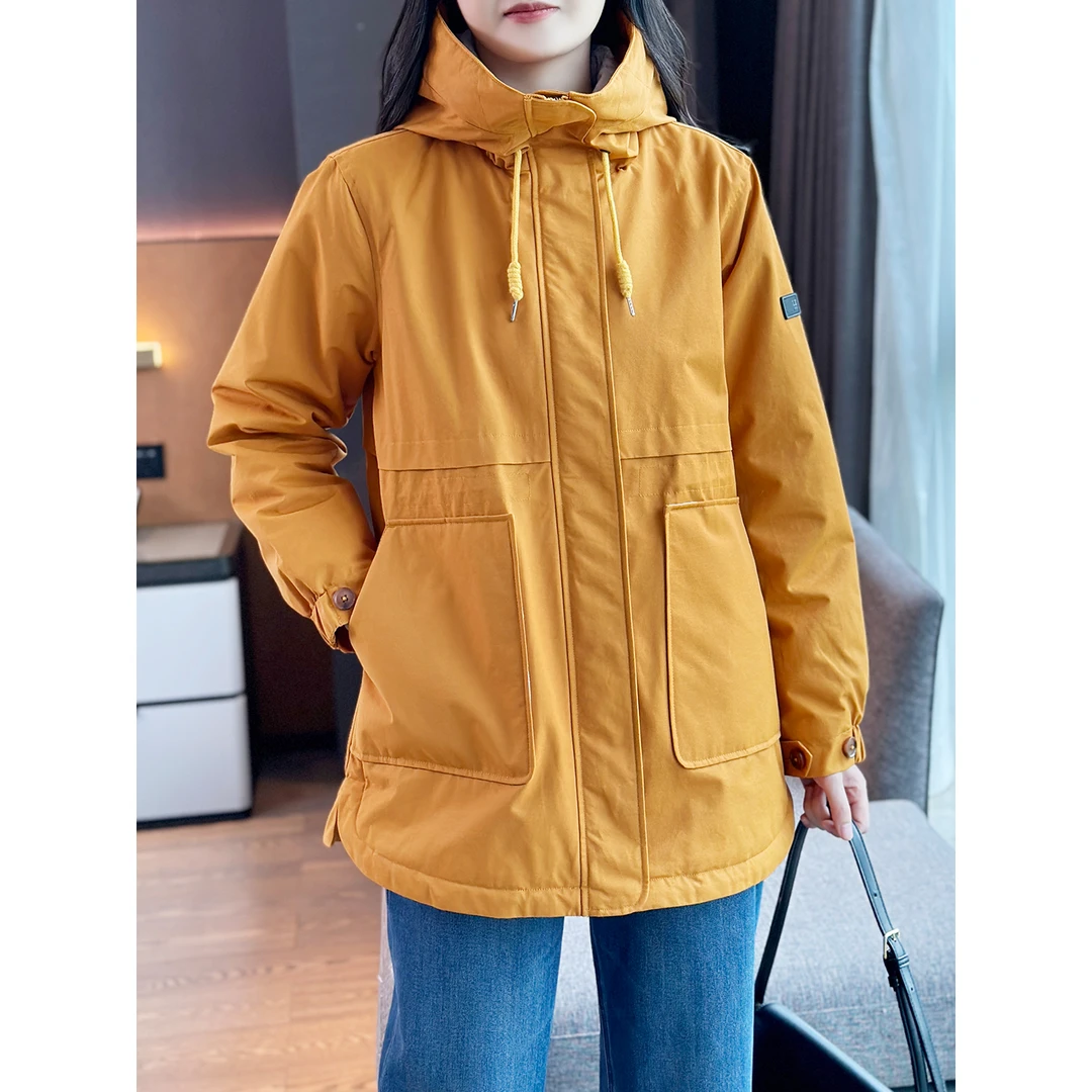 左左家 艾*高元厂料~高密度三防面料户外连帽冲锋衣厚款棉服外套