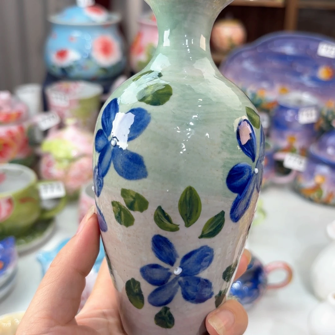 景德镇手绘高温釉下彩陶瓷茶具