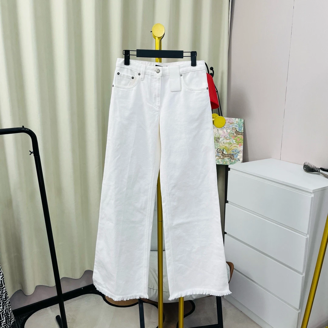 99新 LouisVuitton/路易威登 玄色 白色皮标长裤 34码 99新