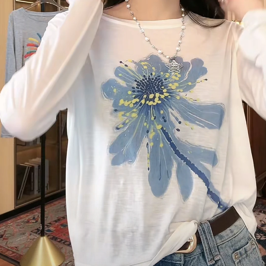 复古减龄休闲设计显瘦防晒上衣女2025夏季新款气质显瘦通勤上衣