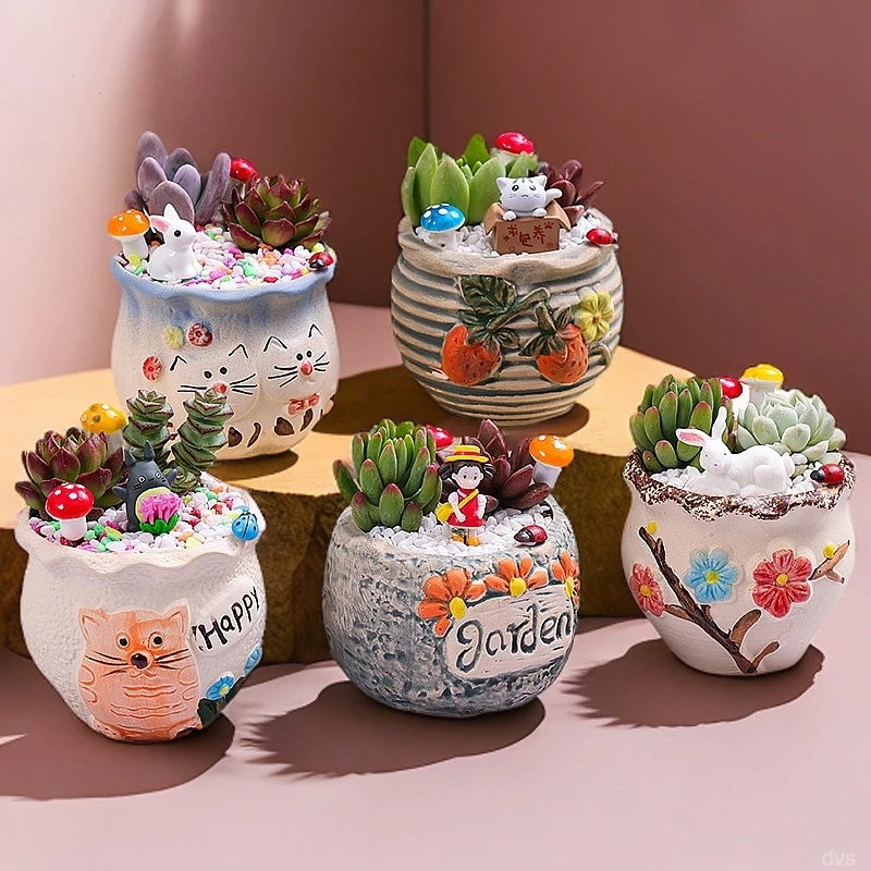 创意套餐组合种植多肉植物 宝贝多肉微景观办公室绿植花卉盆栽diy