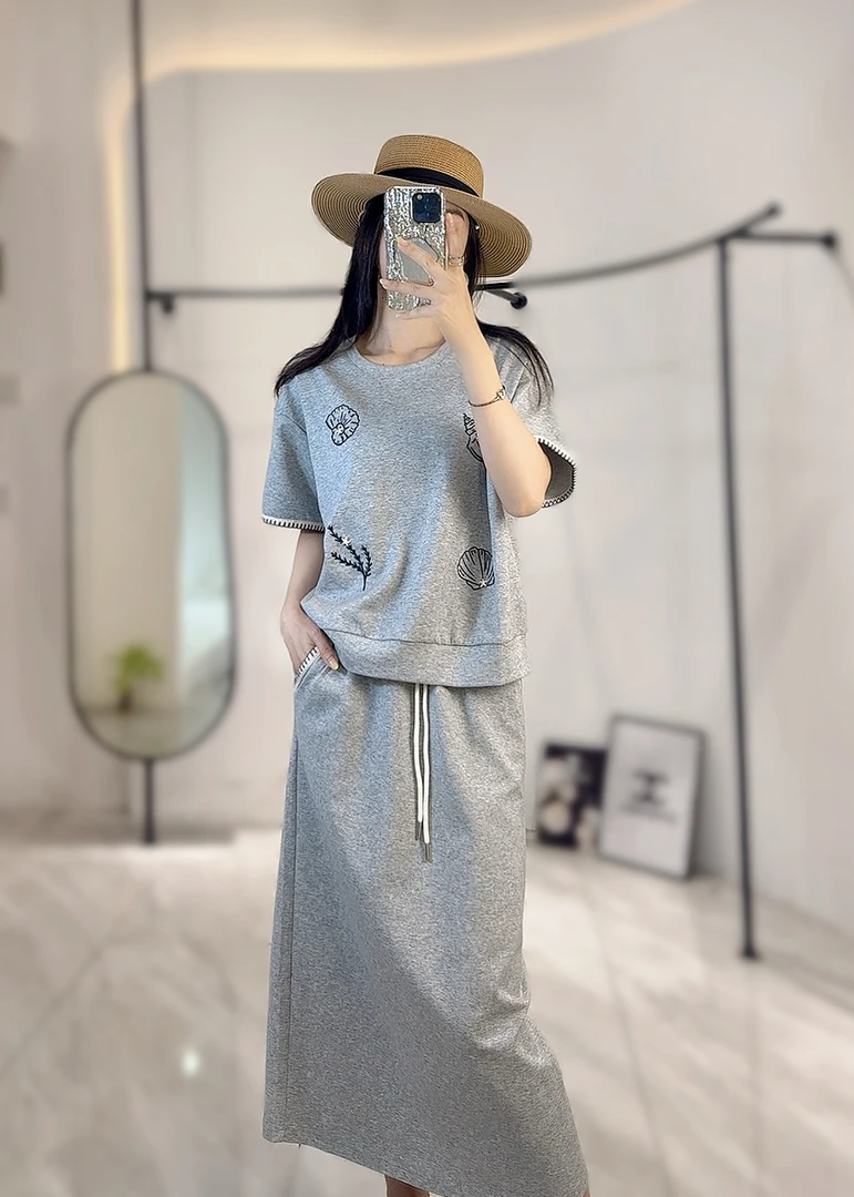 简约通勤清新设计师时尚套装简约套装9618