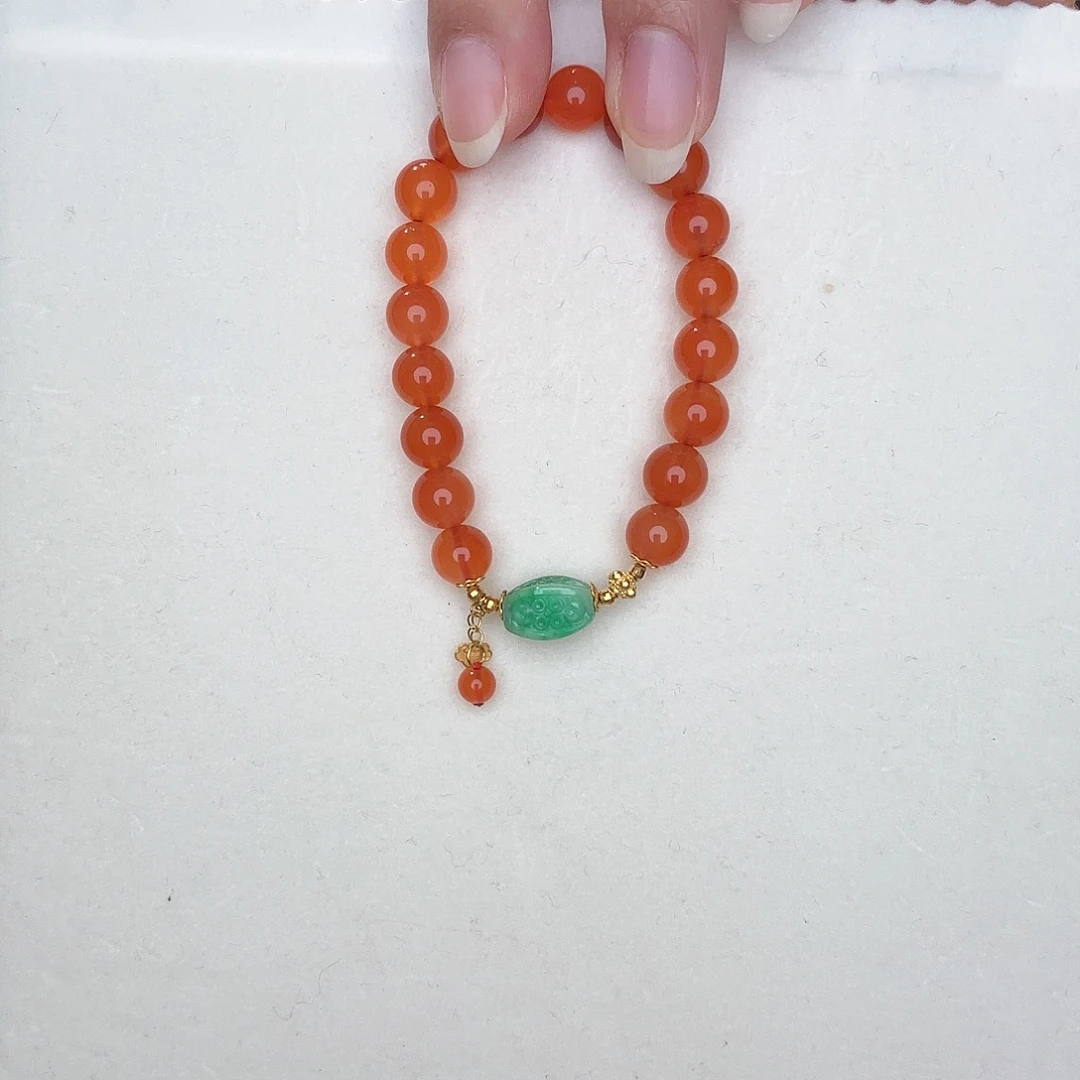 南红玛瑙未镶嵌手链