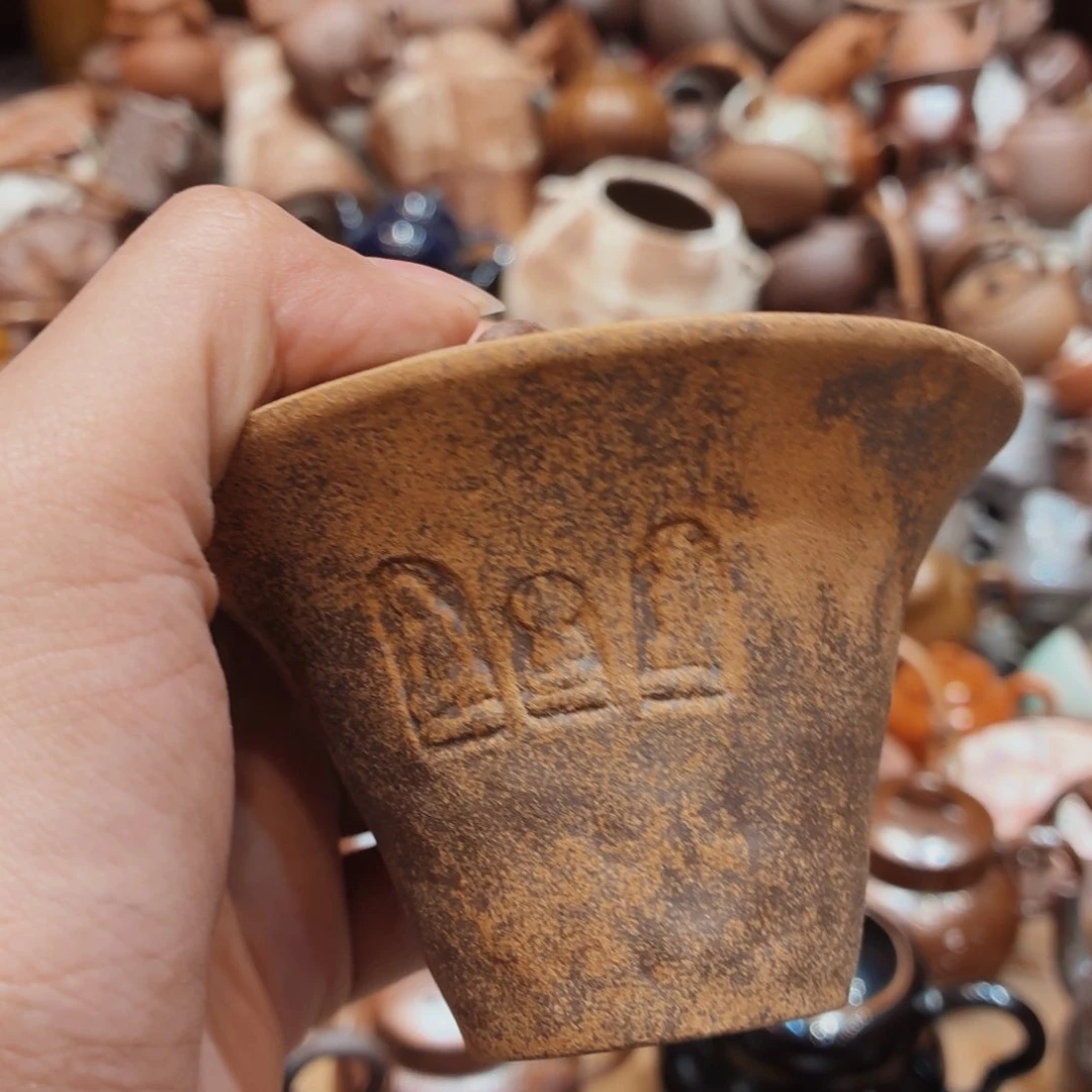 柴烧老岩泥手工茶壶器皿