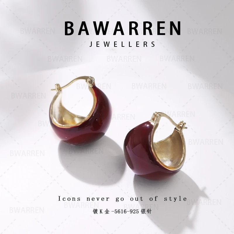 Bawarren 5616-精致耳环简约百搭